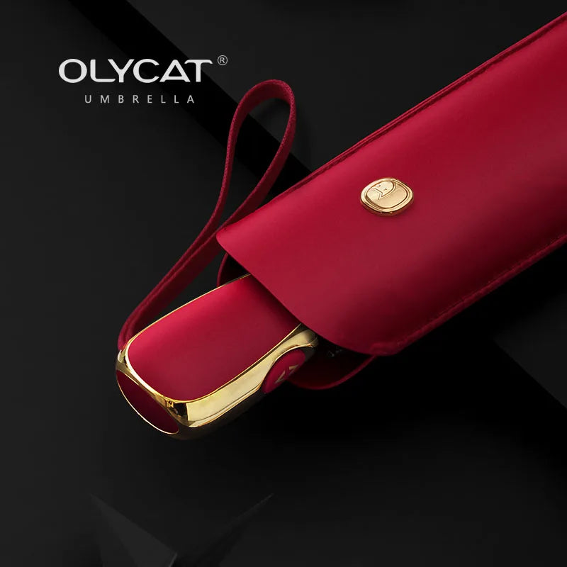 OLYCAT Flat Automatic Umbrella Woman Ultralight Travel Sun Umbrella Luxury Anti UV Portable Parasol Umbrella