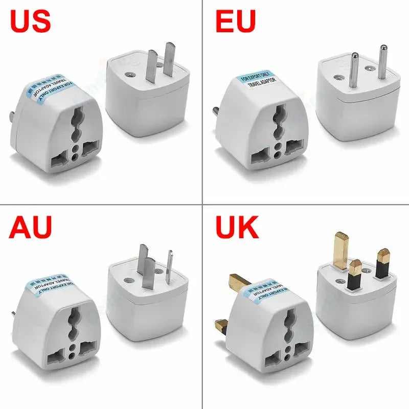 Universal Travel Plug Adapter – UK/EU/KR/US/AU/Brazil/French to Worldwide Power Socket Converter